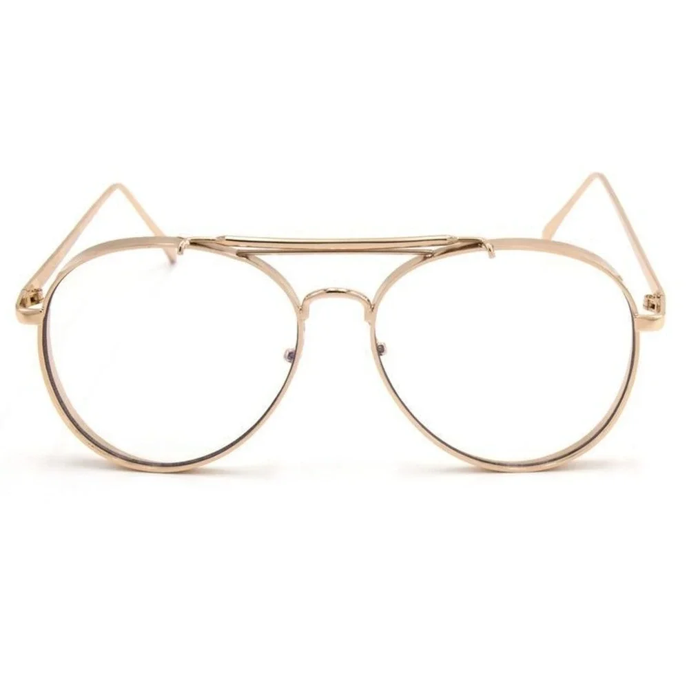 Classic Pilot Style Sunglases Men Women Spring Hinge Metal‎ Frame UV400 Protect